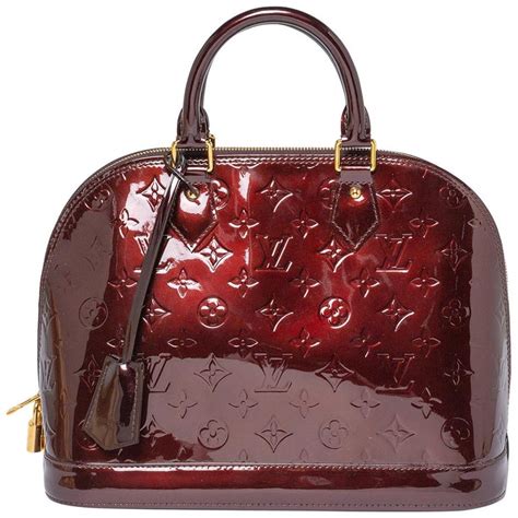 louis vuitton amarante monogram vernis alma mm bag